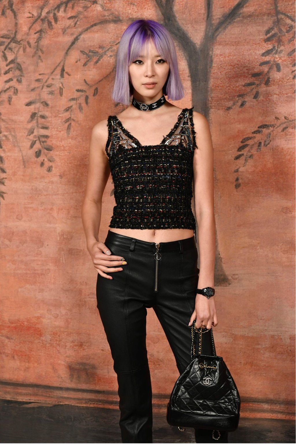 Irene Kim before the Chanel Croisiere (cruise) fashion show at the Grand Palais in Paris. Photo: AFP