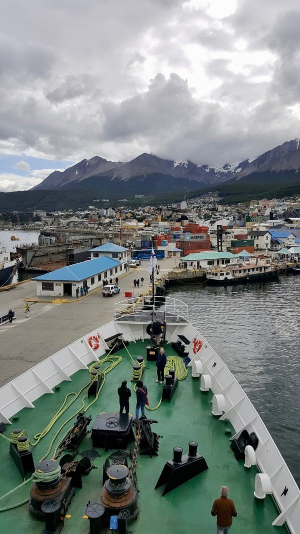 Ushuaia seen from an Antarctic cruise ship.