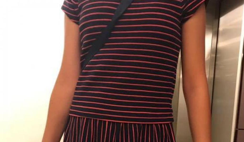 The girl had been told her knee-length dress was ‘seductive and a temptation from a certain angle far, far away’. Photo: Kaushal Kal / Facebook