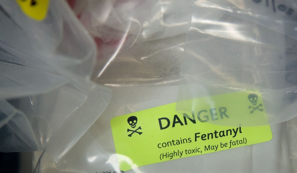 Bags of heroin laced with fentanyl. Last year, there were 922 overdose deaths in British Columbia, up from 512 in 2015 and 366 in 2014. Photo: AFP