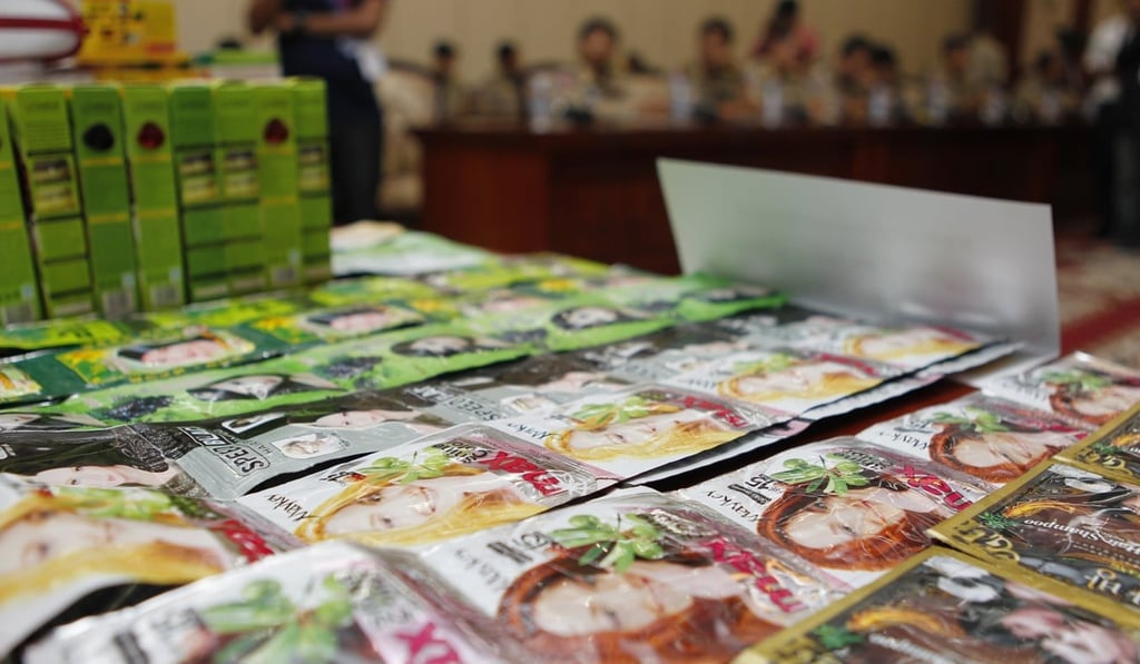 The head of the government’s Counter Counterfeit Committee, Mech Sophana, described the seizure as the biggest of its kind in Cambodia, with a possible value of millions of dollars. Photo: EPA