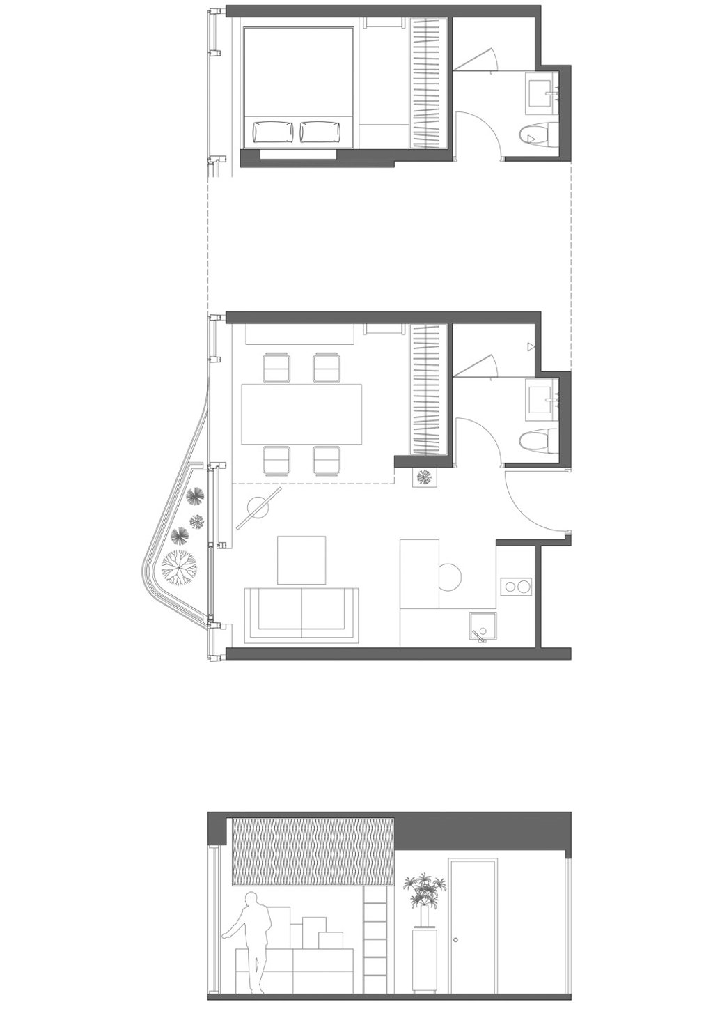 One of Chow’s designs for the flat.