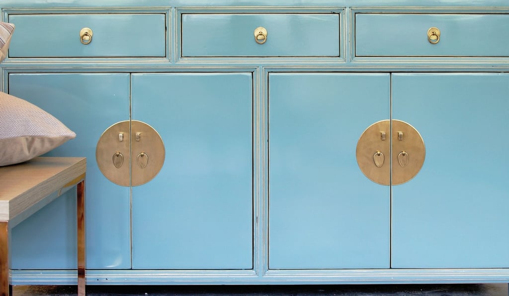 Sophisticated duck-egg blue lifts traditional Chinese designs.