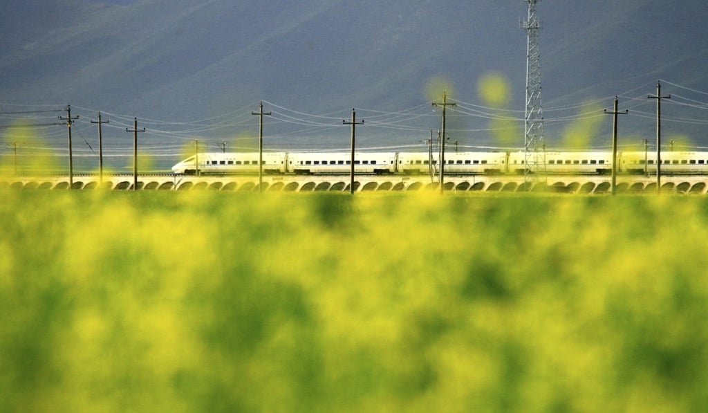 A train runs on the Lanxin high-speed railway in Shandan county, Zhangye city, in Gansu province. The 1,776km railway linking Lanzhou, capital of Gansu, and Urumqi, capital of the Xinjiang region, is one of the major passages for China's Belt and Road Initiative. In a span of mere decades, China has lifted hundreds of millions out of poverty and created a vast new urban middle class, an achievement worthy of respect and admiration. Photo: Xinhua