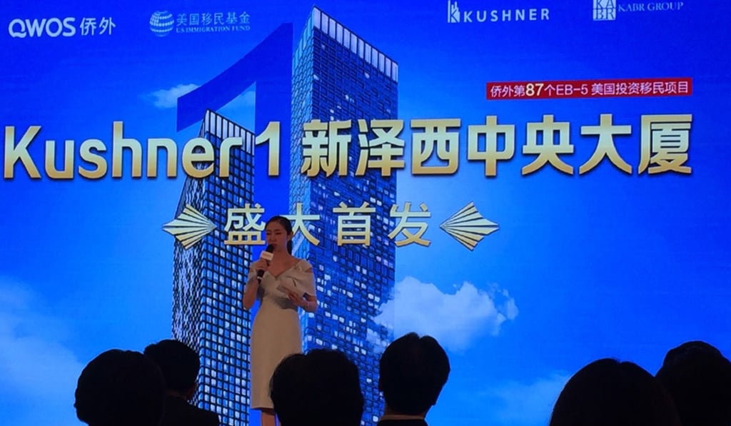 Representatives from the Kushner family business urged Chinese citizens to consider investing hundreds of thousands of dollars in a New Jersey real estate project. Photo: Washington Post Representatives from the Kushner family business urged Chinese citizens to consider investing hundreds of thousands of dollars in a New Jersey real estate project. Photo: Washington Post
