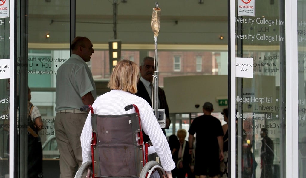 Patients at a hospital in central London. Photo: EPA