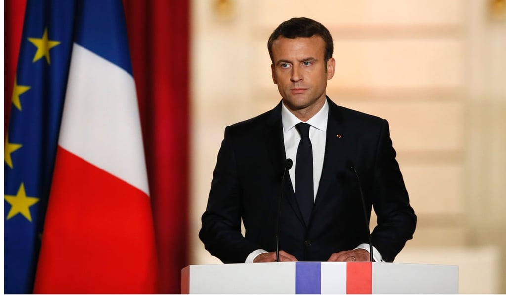 French President Emmanuel Macron speaks during his formal inauguration ceremony. Photo: AFP French President Emmanuel Macron speaks during his formal inauguration ceremony. Photo: AFP