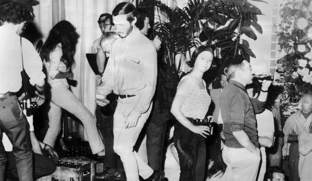 The Cannes International Film Festival being interrupted because of events relating to the social climate of May 1968. Photo: AFP The Cannes International Film Festival being interrupted because of events relating to the social climate of May 1968. Photo: AFP