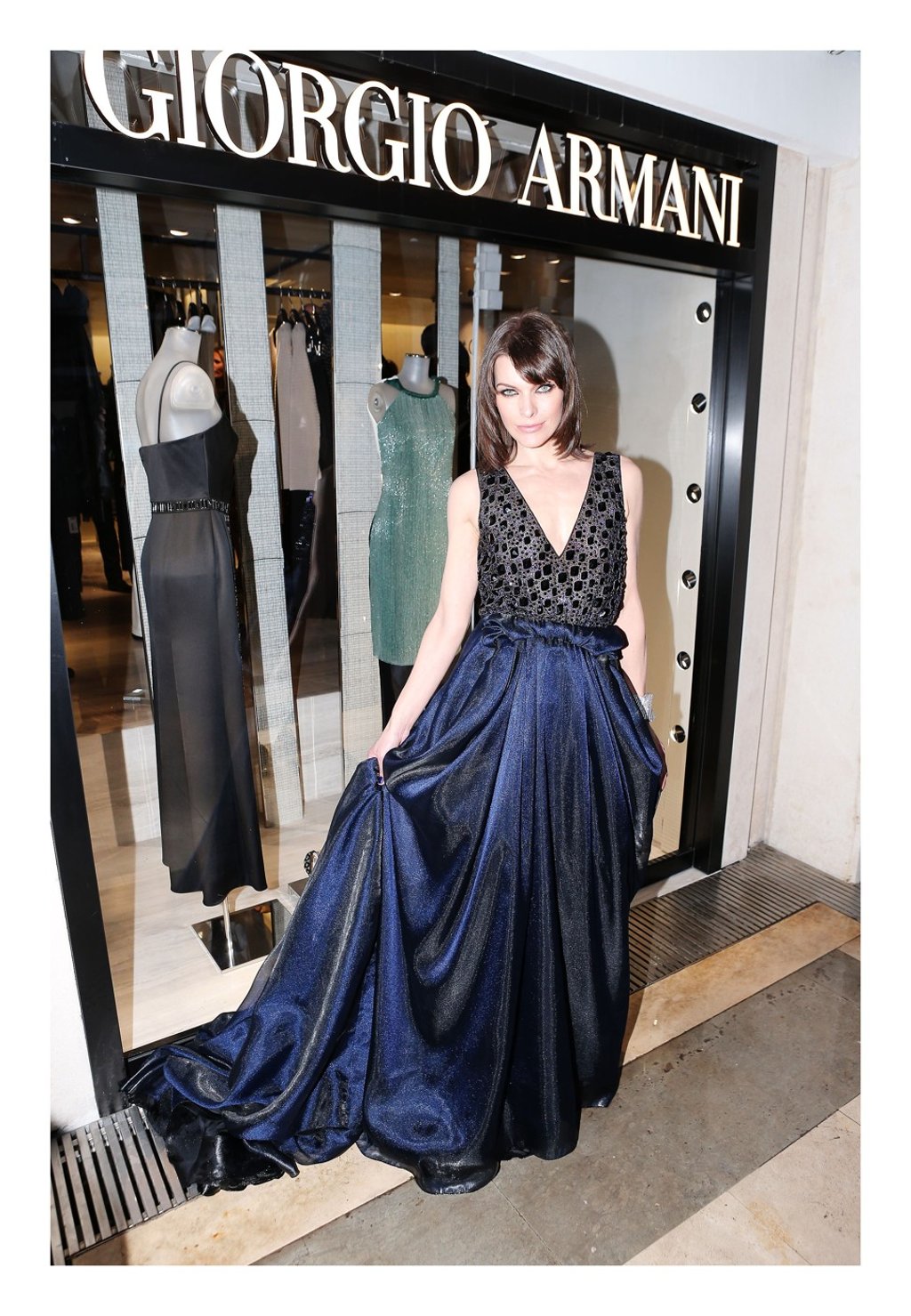 Milla Jovovich for Giorgio Armani store opening at Cannes, June, Haute, Style Magazine, 2013