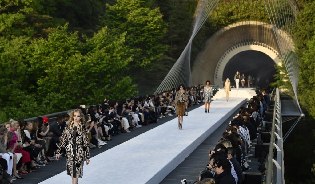 Nicolas Ghesquiere’s cruise show for Louis Vuitton at the Miho Museum in Kyoto. Photo: EPA Nicolas Ghesquiere’s cruise show for Louis Vuitton at the Miho Museum in Kyoto. Photo: EPA