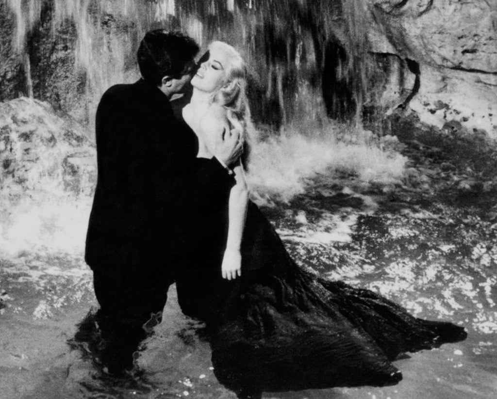 Marcello Mastroianni and his Swedish colleague Anita Ekberg in Rome's famous Marcello Mastroianni and his Swedish colleague Anita Ekberg in Rome's famous