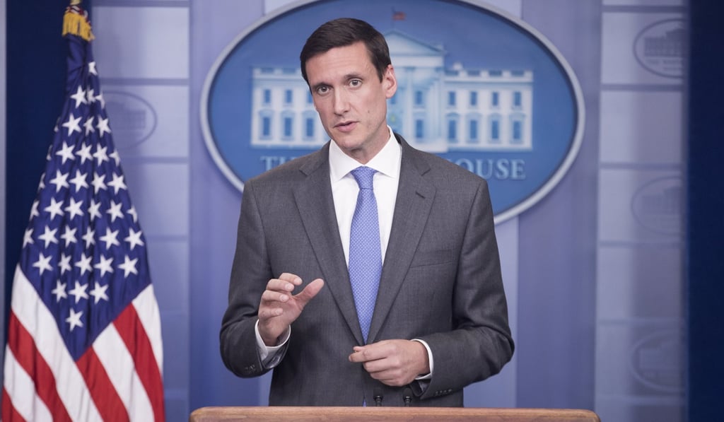 Homeland Security Advisor Tom Bossert discusses the US government's response to the ransomware 'WannaCry' cyber attack during a news briefing in Washington, DC. Photo: EPA Homeland Security Advisor Tom Bossert discusses the US government's response to the ransomware 'WannaCry' cyber attack during a news briefing in Washington, DC. Photo: EPA