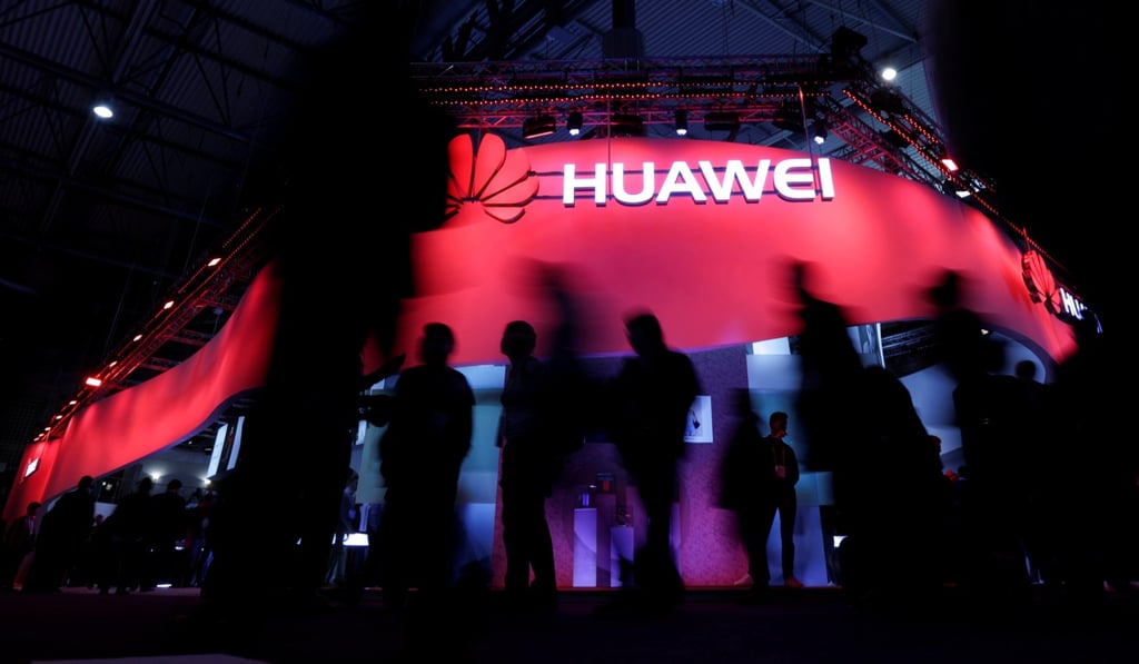 Huawei's stall at the Mobile World Congress in Barcelona in February. Photo: Reuters