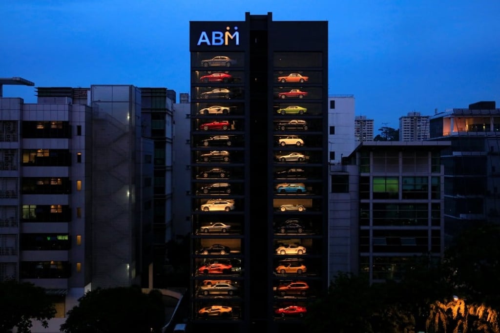 An exotic used car dealership designed to resemble a vending machine in Singapore May 15, 2017. Photo: REUTERS