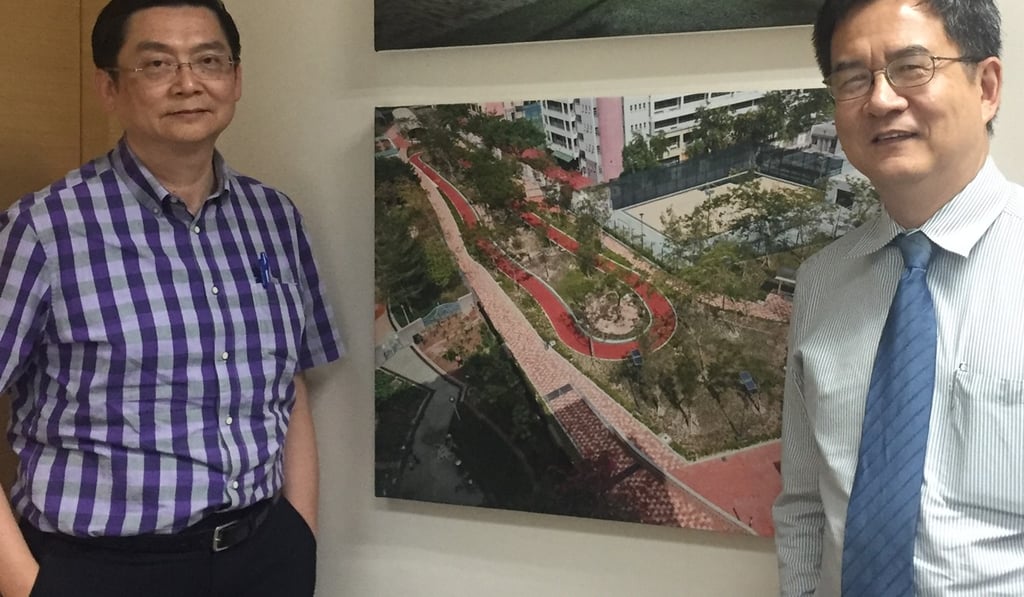 Chun Wo Construction Holdings CEO Stephen Lee (left) and director Kevin Ng