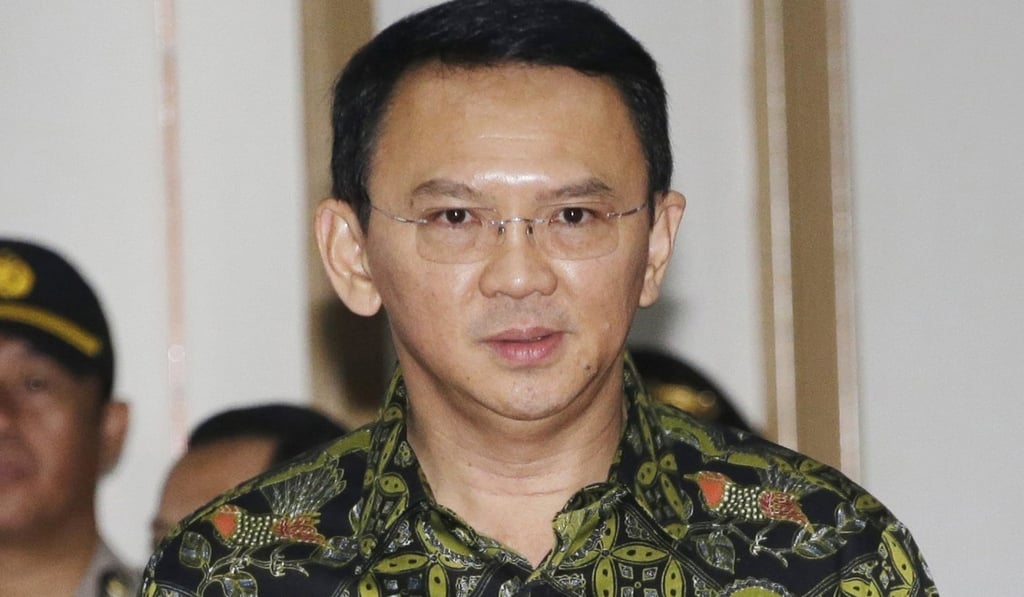 Outgoing Jakarta governor Basuki Purnama, or Ahok, was sentenced to two years in jail for blasphemy. Photo: EPA