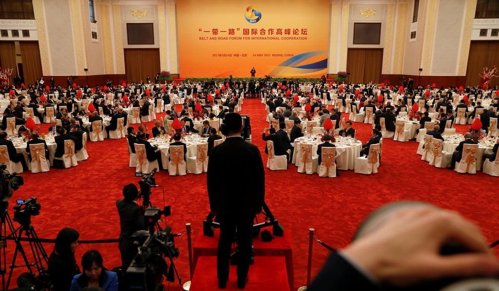 Chinese President Xi Jinping delivers his speech at the Belt and Road Summit. Photo: Reuters