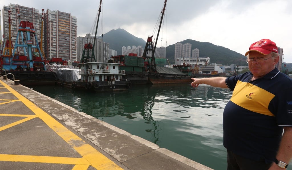 Maritime enthusiast David Robinson points out an underused harbour site. Photo: Nora Tam