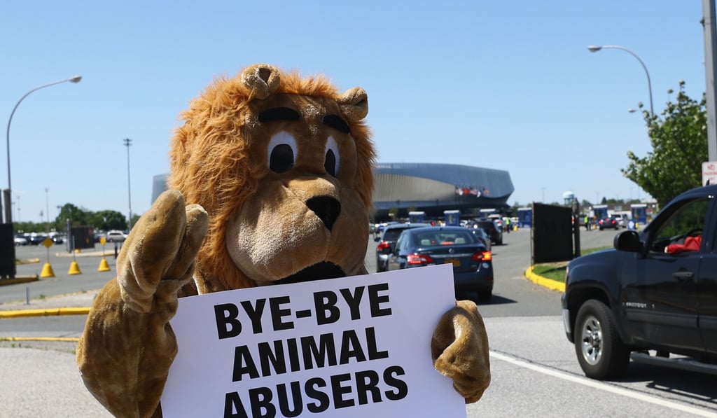 Members of Peta - People for the Ethical Treatment of Animals picket on the final day of the Ringling Bros Barnum and Bailey Circus. Photo: AFP Members of Peta - People for the Ethical Treatment of Animals picket on the final day of the Ringling Bros Barnum and Bailey Circus. Photo: AFP