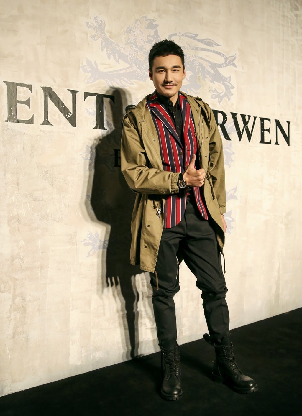 Hu Bing at the Kent & Curwen launch.