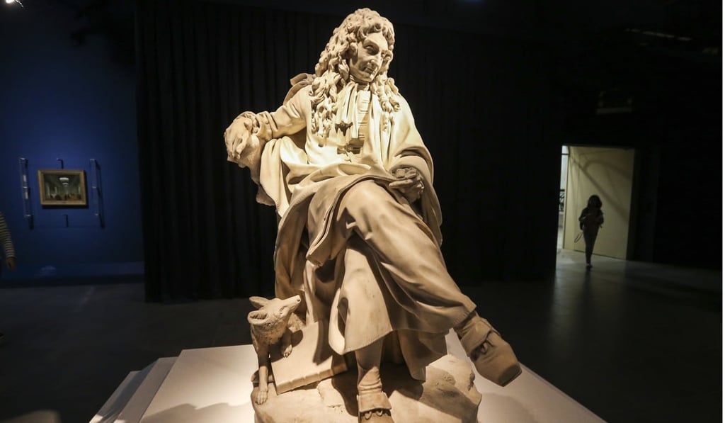 A sculpture of Jean de la Fontaine (1621-1695) by Pierre Julien, from Inventing Le Louvre. Photo: Dickson Lee