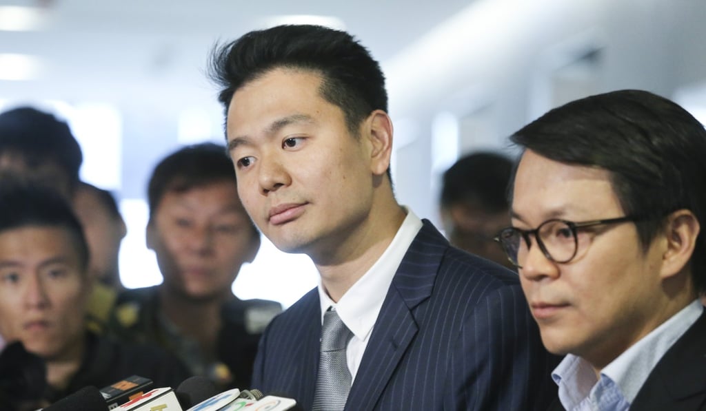 Lawmaker Holden Chow (centre) has drawn fire for his actions relating to the probe. Photo: Dickson Lee