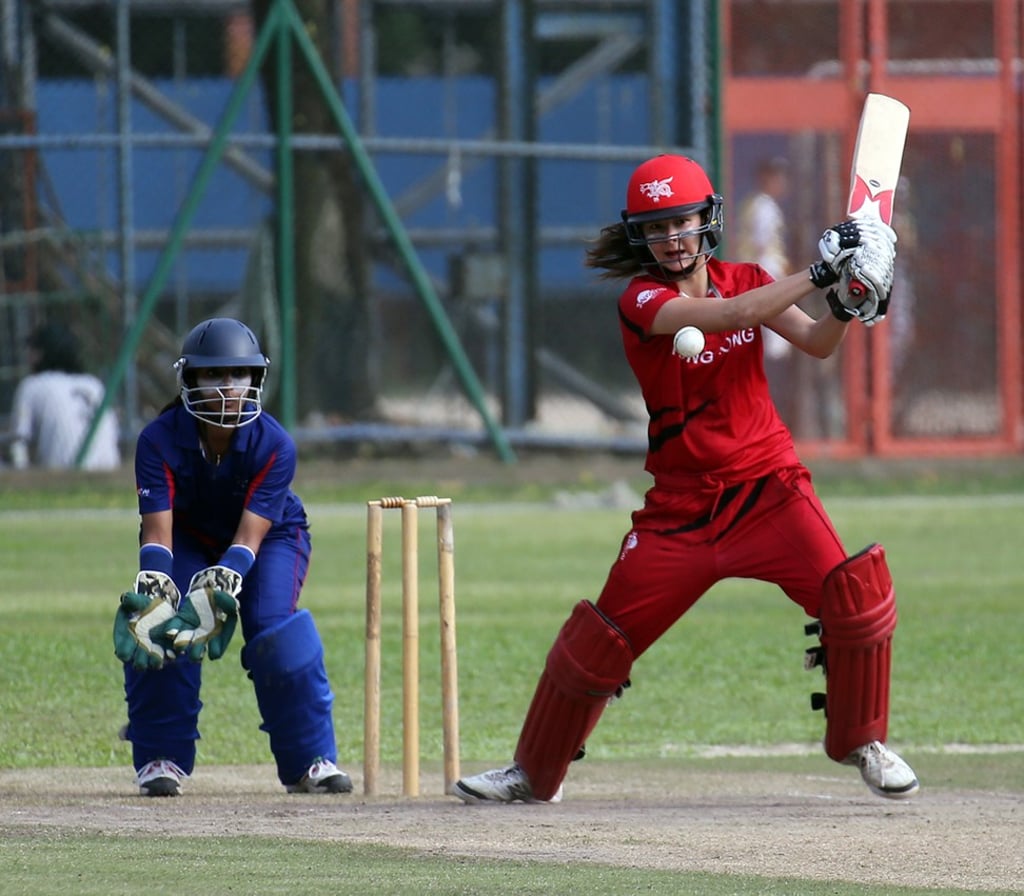 All-rounder Mariko Hill in action for Hong Kong. Photo: Travis Pittman