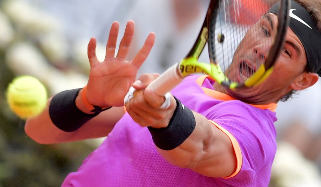 Rafael Nadal falls to Dominic Thiem in Rome in the lead-up to the French Open. Photo: AFP