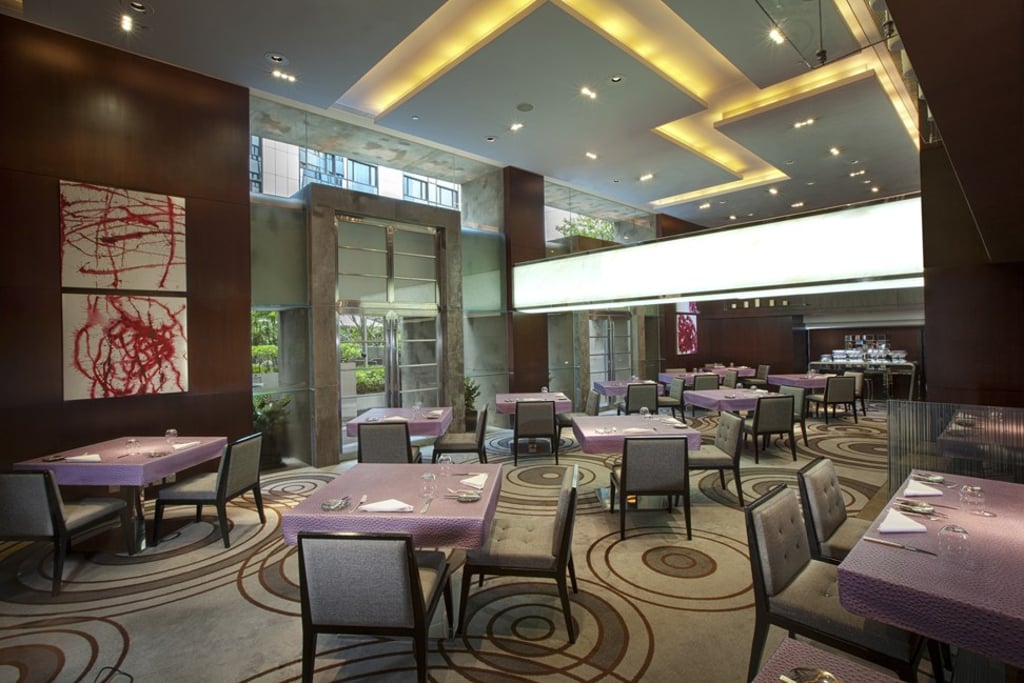 The interior of Whisk at the Mira hotel.