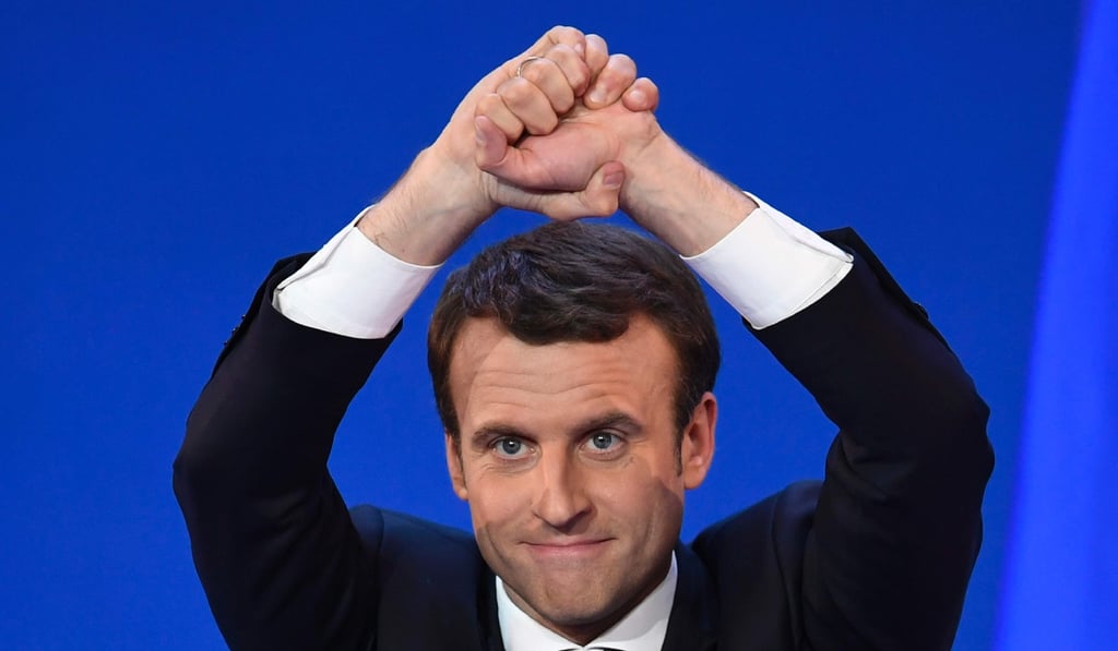 The markets suggest there is diminishing political risk following the election of the centrist and pro-European Emmanuel Macron as France’s president earlier this month. Photo: AFP