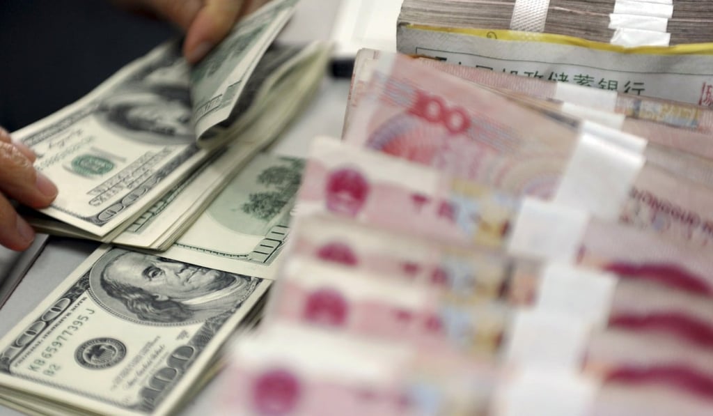 In Hong Kong, the US dollar lost as much as 0.2 per cent against the offshore yuan, trading at 6.836, the worst level since February. Photo: Reuters