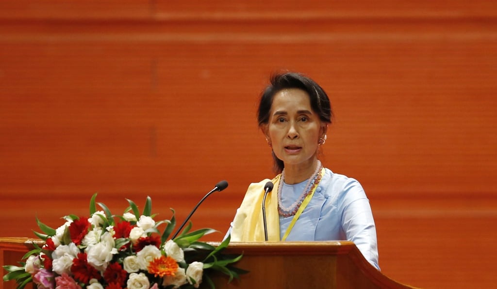 Myanmar's Foreign Minister and State Counsellor Aung San Suu Kyi has dismissed claims of widespread abuses by her nation’s military. Photo: EPA Myanmar's Foreign Minister and State Counsellor Aung San Suu Kyi has dismissed claims of widespread abuses by her nation’s military. Photo: EPA