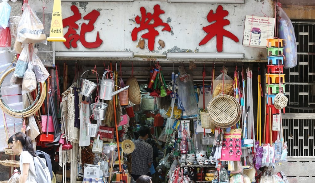 Chu Wing Kee in Possession Street stocks goods such as old-fashioned crockery and furniture. Photo: Dickson Lee