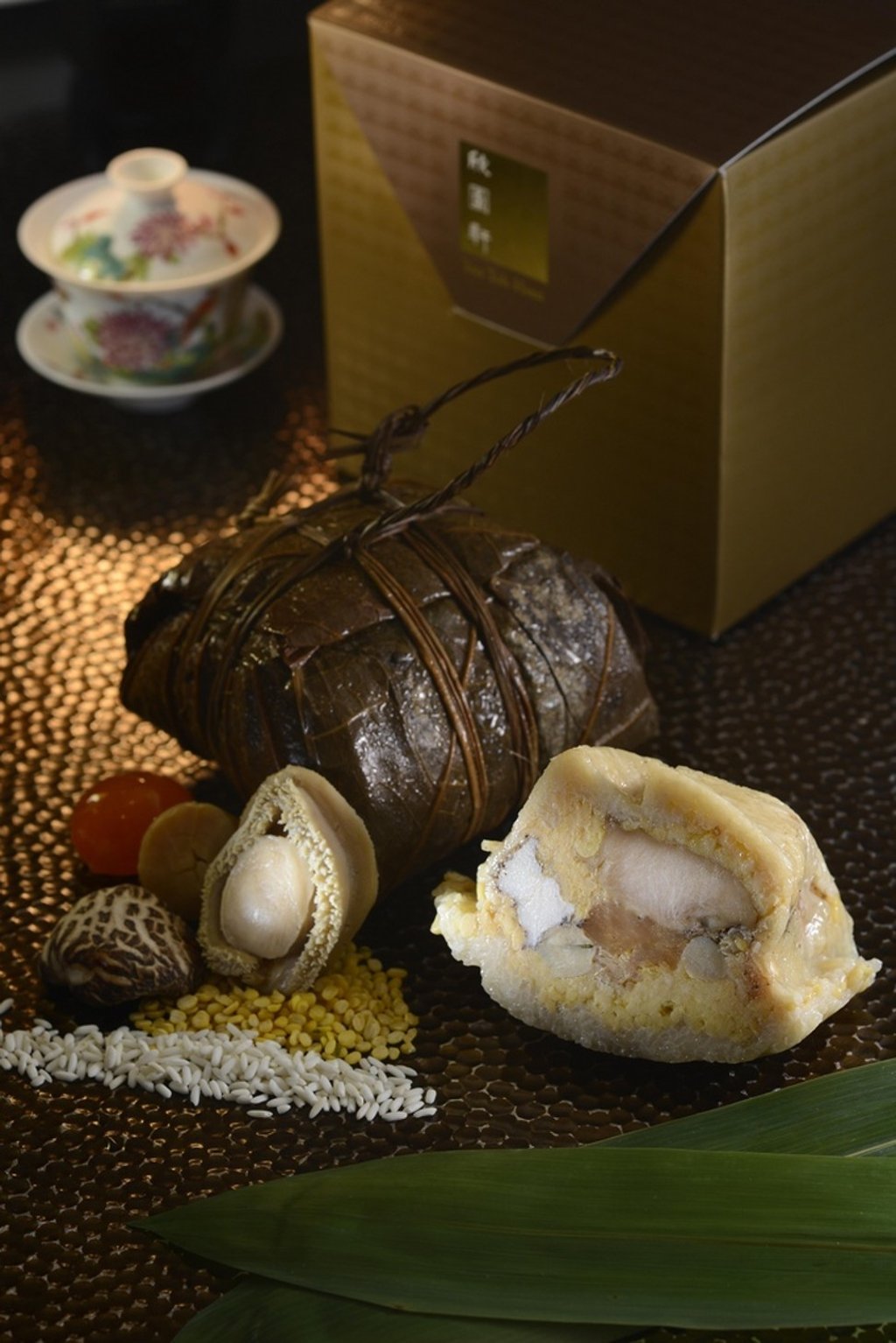 Dragon boat dumpling from Yan Toh Heen, InterContinental Hotel, whole abalone rice dumplings