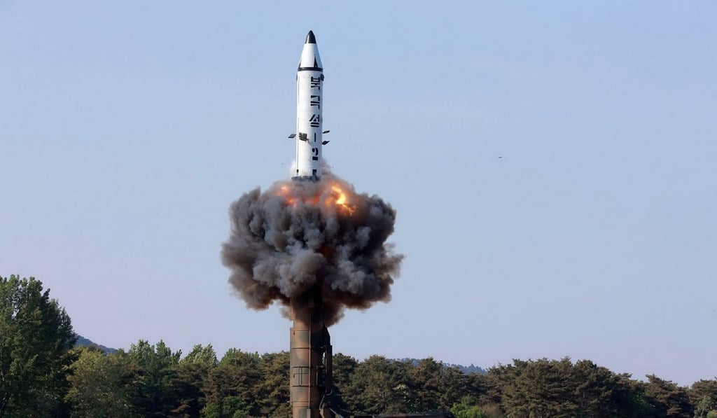 North Korea on May 22 said its medium-range Pukguksong-2 missile was ready for deployment after the latest test. Photo: AFP / KCNA VIA KNS