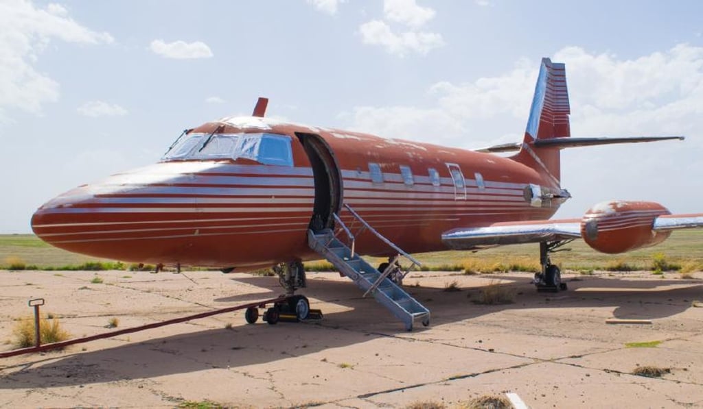 A private jet once owned by Elvis Presley has been auctioned after sitting on a runway in New Mexico for 35 years. Photo: Handout