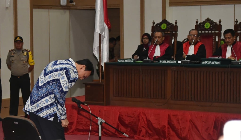 Jakarta's Christian governor Basuki Tjahaja Purnama, popularly known as Ahok, has been jailed for insulting the Koran. Photo: AFP
