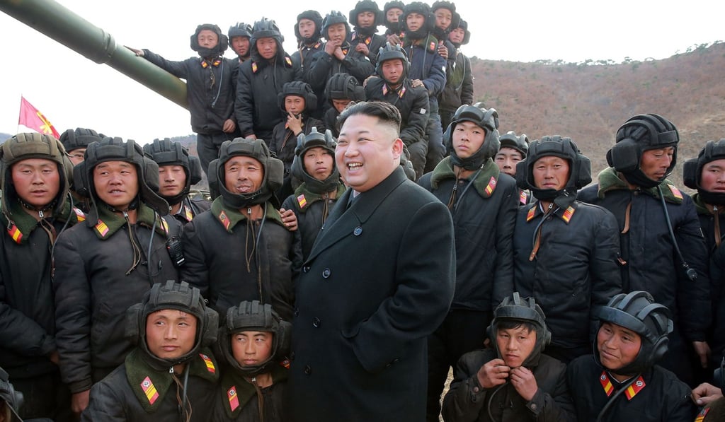Kim Jong-un at the Korean People's Army Tank Crews' Competition in April. Photo: Xinhua