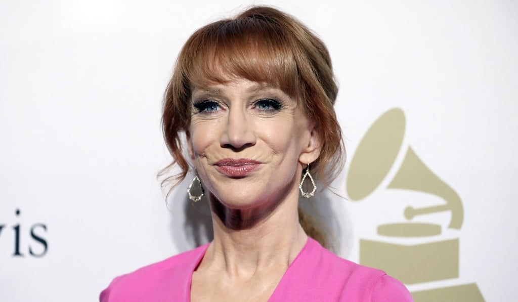 Comedian Kathy Griffin says she went too far by posing with a model of Donald Trump’s severed head. Photo: AP