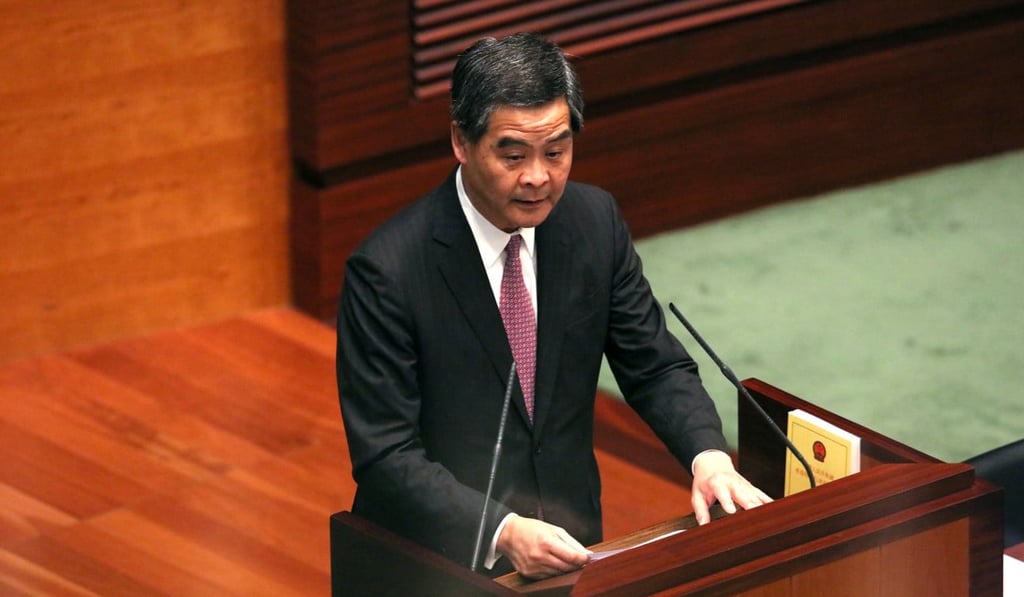 Chief Executive Leung Chun-ying at his final question-and-answer session. Photo: Felix Wong