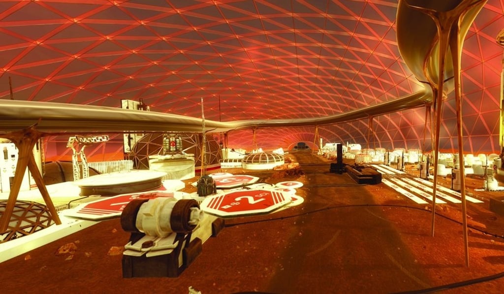 An artist's rendering of what the UAE's planned Martian colony might look like. Graphic: Dubai Media Office