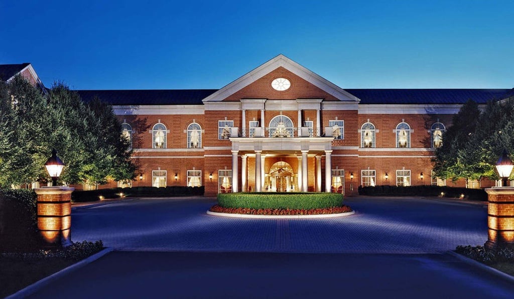 The secretive three-day summit of the political and economic elite was due to kick off Thursday in heavily guarded seclusion at the Westfields Marriot, a luxury hotel a short distance from the Oval Office. Photo: Handour The secretive three-day summit of the political and economic elite was due to kick off Thursday in heavily guarded seclusion at the Westfields Marriot, a luxury hotel a short distance from the Oval Office. Photo: Handour