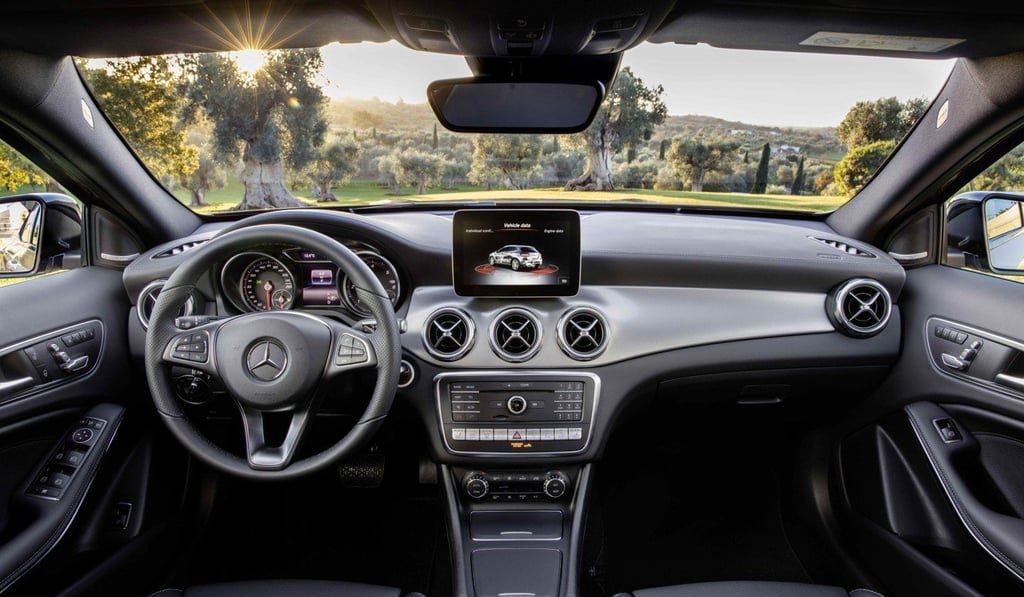 Interiors of the Mercedes-Benz GLA. Photo: Handout