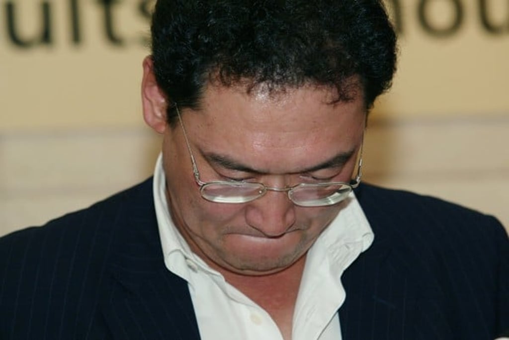 Song Lin during the announcement of China Resources’ 2004 results. Photo: SCMP