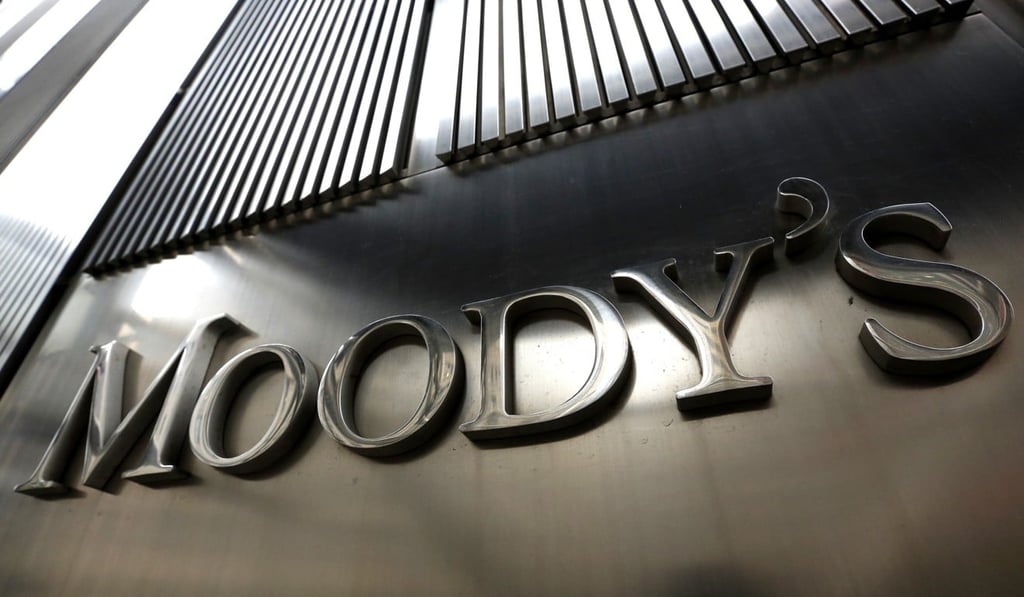 A Moody's sign is displayed at the ratings agency’s headquarters in New York. Photo: Reuters