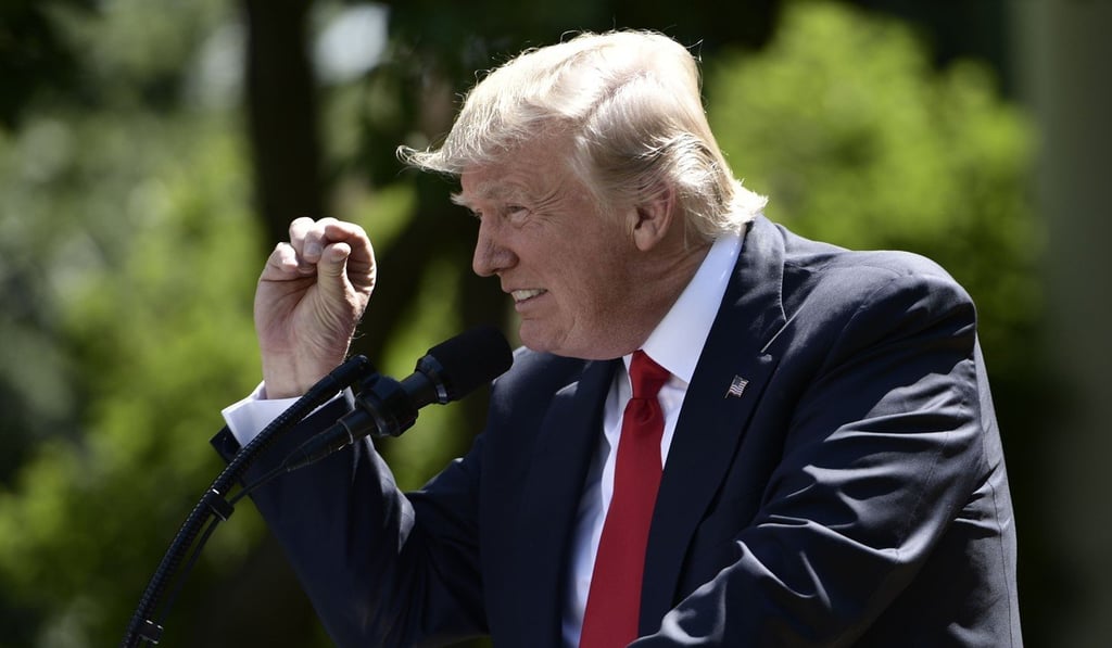 US President Donald Trump announces his decision to withdraw the US from the Paris Climate Accords. Photo: AFP US President Donald Trump announces his decision to withdraw the US from the Paris Climate Accords. Photo: AFP