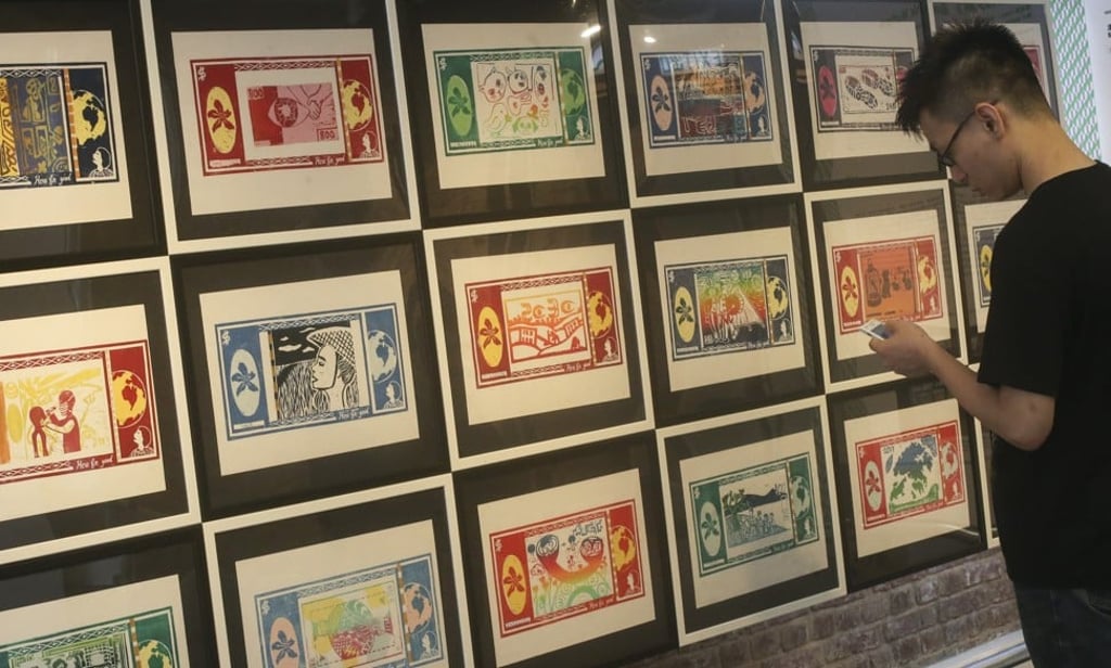 Works from the HK Urban Canvas campaign are on show in Wan Chai. Photo: David Wong