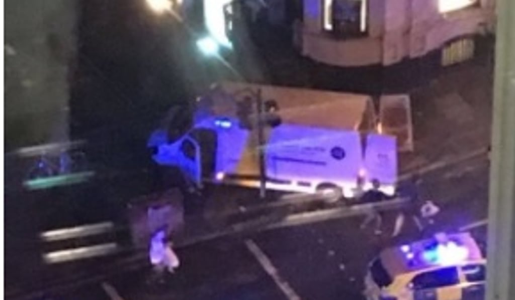 The white van believed to have been used in the attack