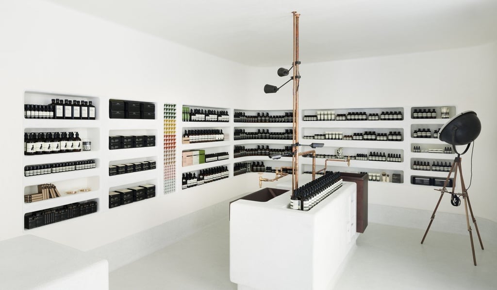 The Aesop store on Kawaramachi Street, Kyoto has a minimalist black-and-white palette. Photo: courtesy of Aesop The Aesop store on Kawaramachi Street, Kyoto has a minimalist black-and-white palette. Photo: courtesy of Aesop