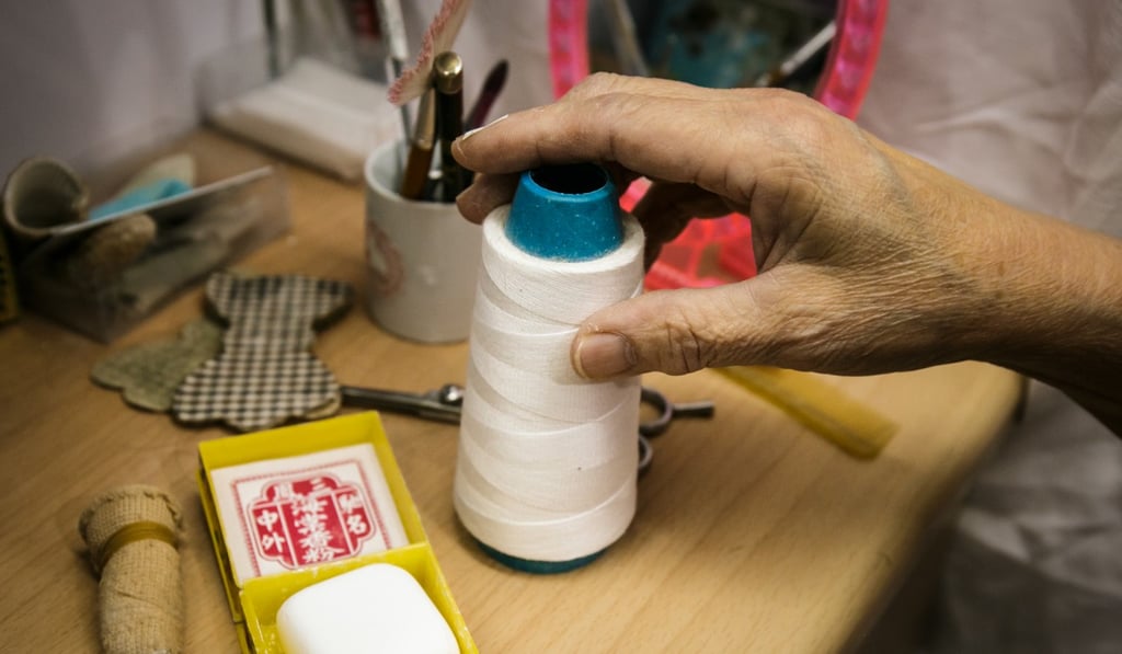 Tools of the trade seen at Ms Li’s shop in Sham Shui Po. Photo: Tessa Chan